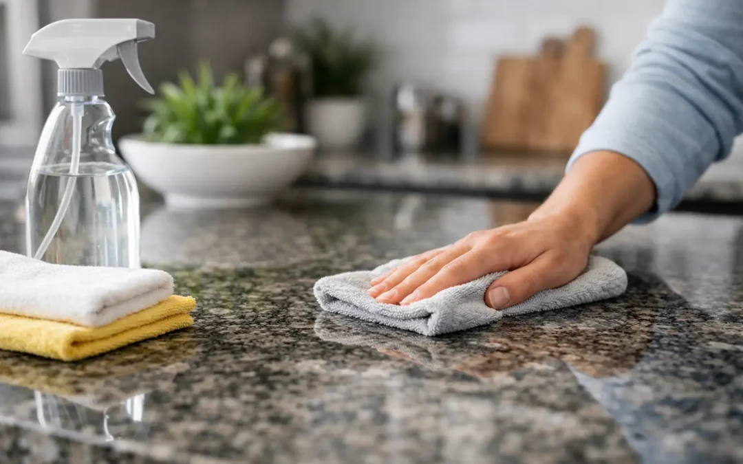 Guia de manutenção de bancadas em granito