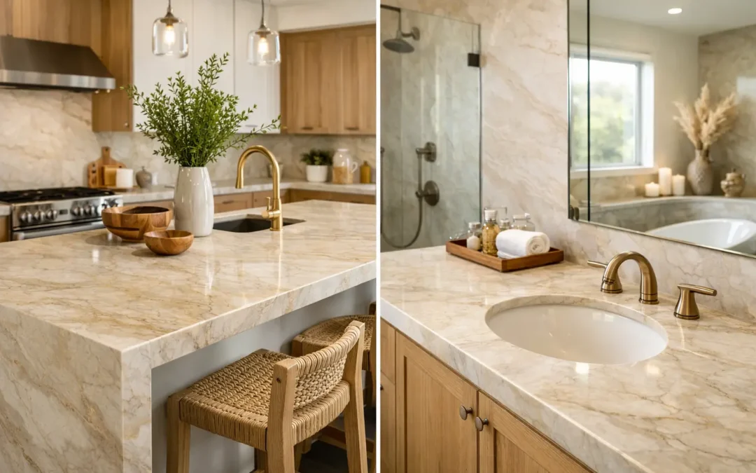 Quartzito Taj Mahal for Kitchens and Baths